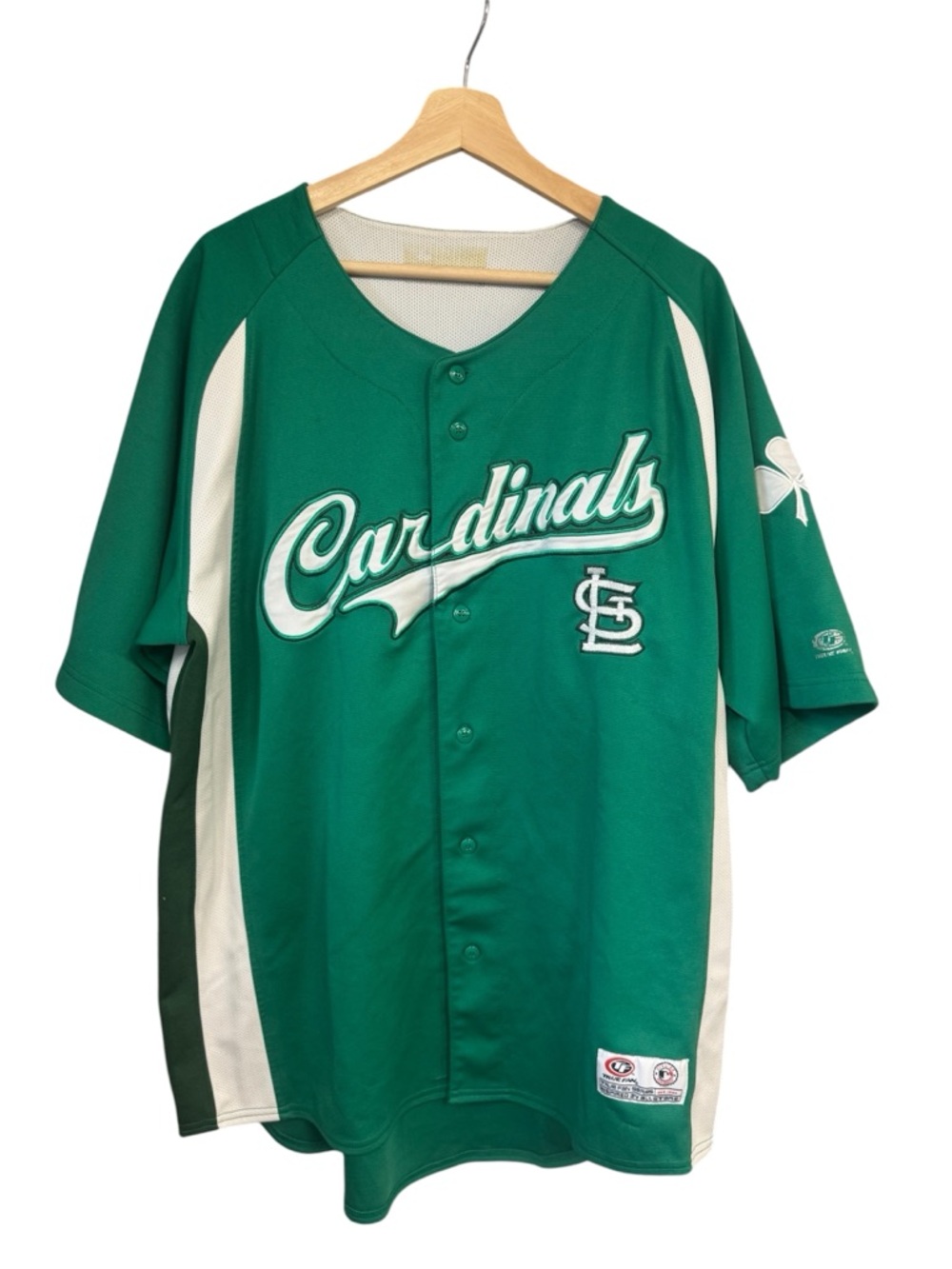 St Louis Cardinals MLB True Fan Baseball Jersey XL Green St. Patrick’s Day